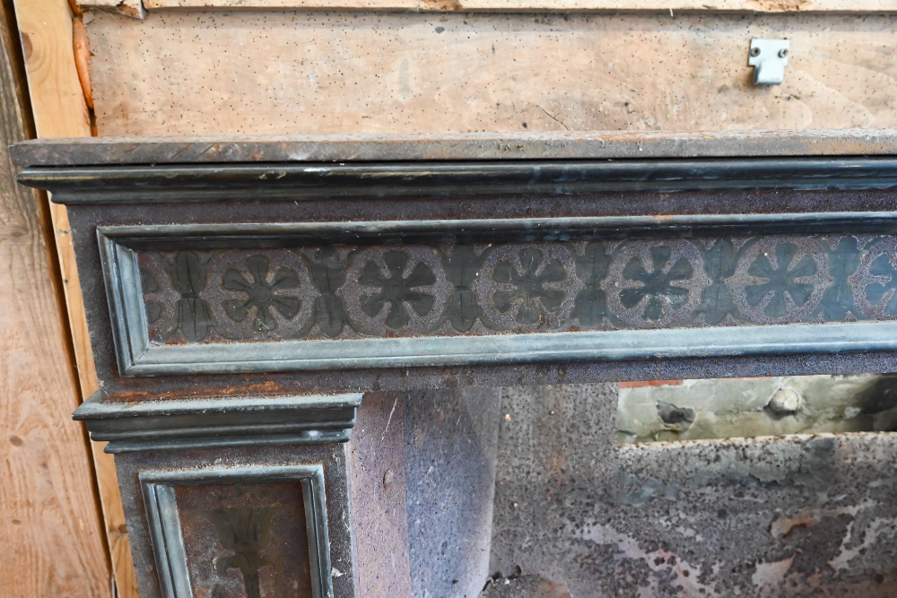 Two 19th century Adam style cast iron fireplaces / surrounds, both as removed and reclaimed from - Image 4 of 10