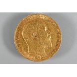 An Edward VII gold sovereign, dated 1906