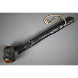 An Irish fumed-wood shillelagh, 48 cm