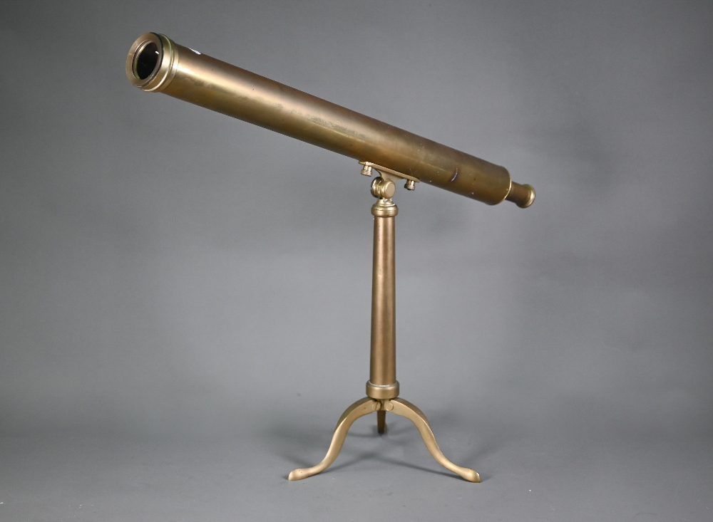 A Victorian Dolland of London 'Day & Night' telescope on tripod stand, dated 1870, 80 cm long