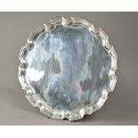 Large circular silver salver with moulded pie-crust rim, Ellis & Co Ltd., Birmingham 1933, 25oz,