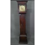 Benjamin James, Shaston, an 18th century oak longcase clock, the 30 hour movement with engraved