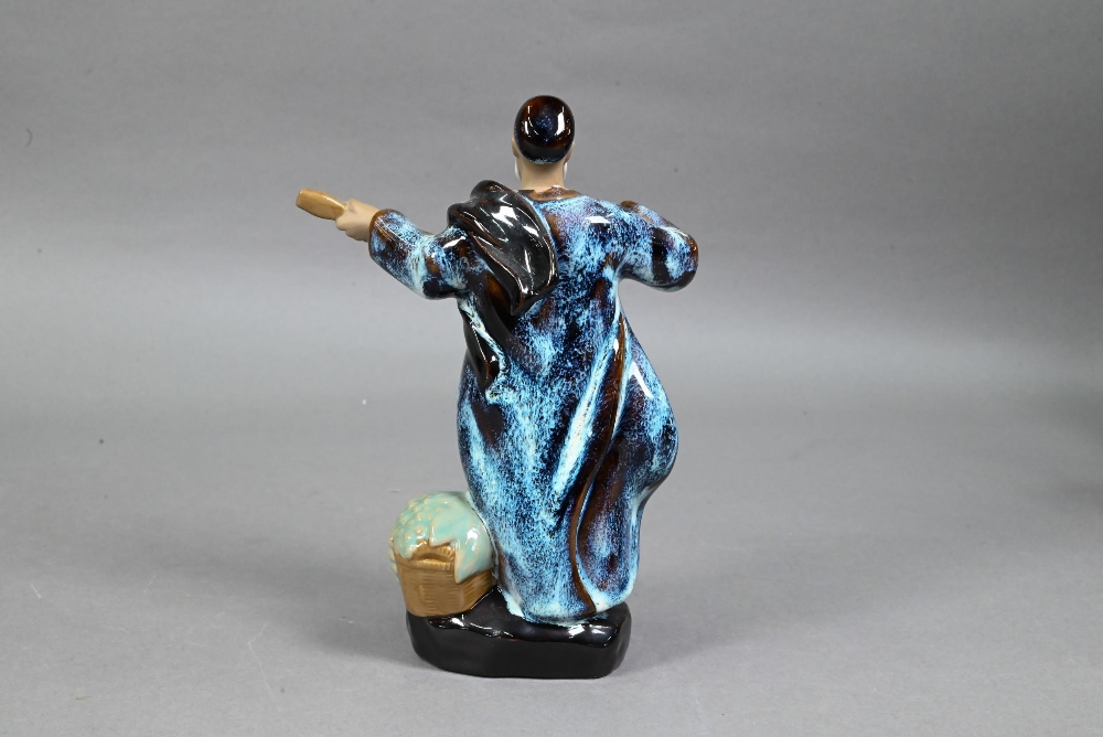 Four 20th century Chinese Shiwan lead-glazed mudmen figures, signed 'Wan Jiang' and three other - Image 2 of 17