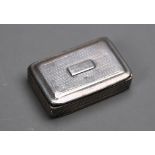 A George IV silver snuff box, engraved 'J.A. Hodson, Swan Inn, Edward Smith, Birmingham 1829, 5cm