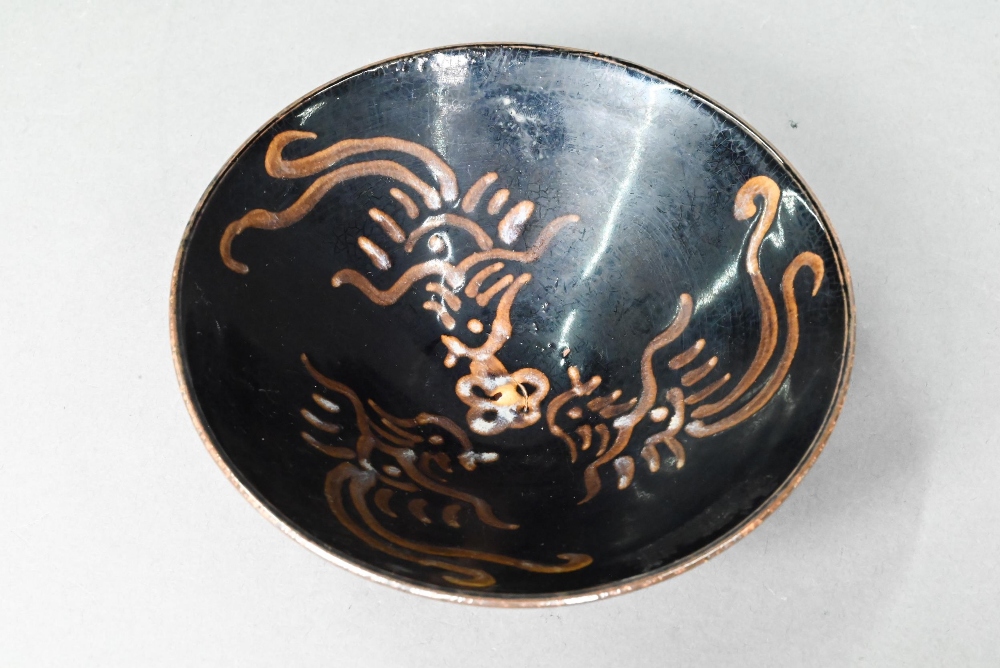 A Chinese Southern Song style Jizhou stoneware bowl, the interior with three paper-cut phoenix - Image 4 of 7