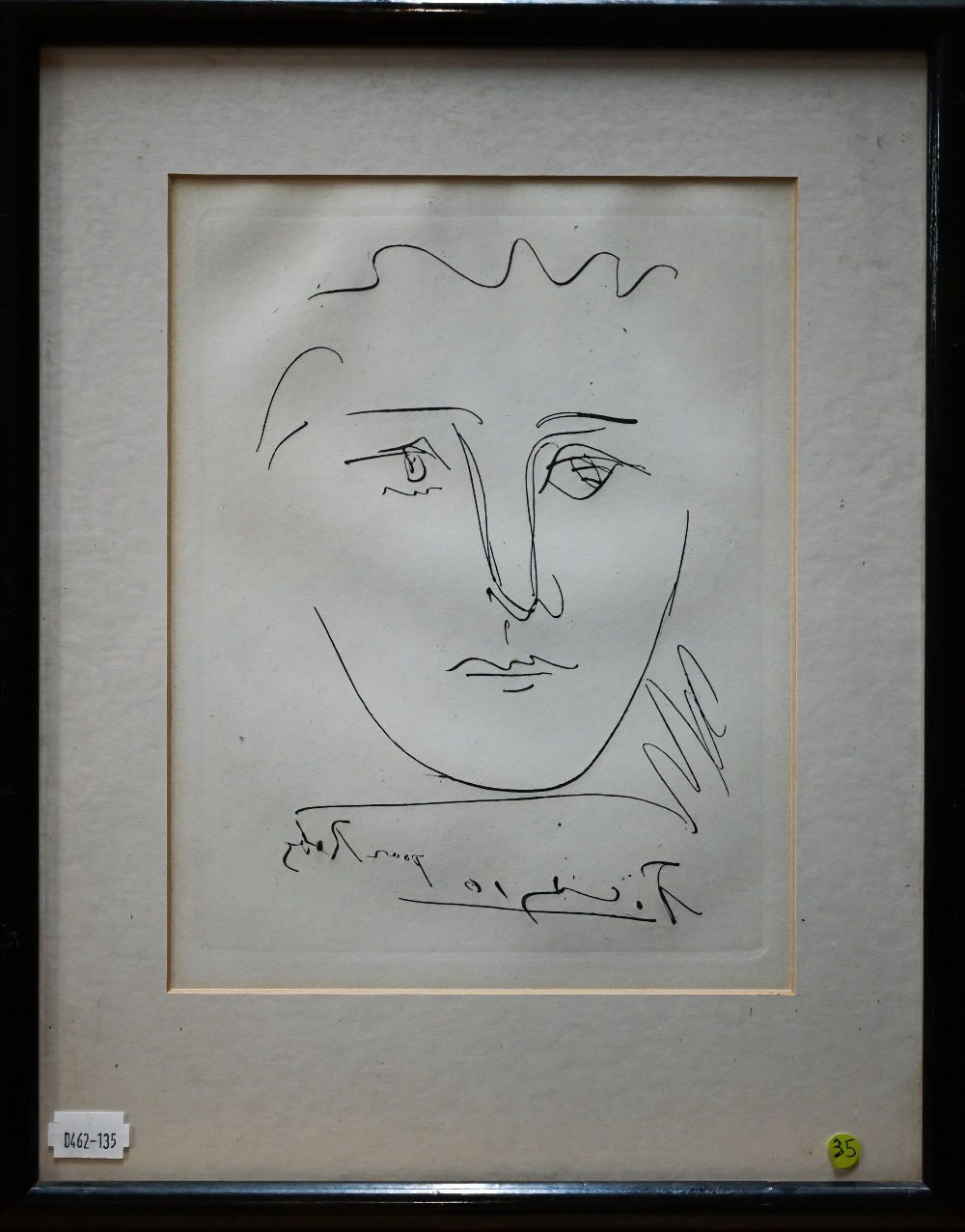 Pablo Picasso (1881-1973), 'Pour Robie', etching, signed in the plate, 24 x 19 cm