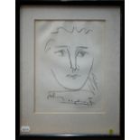 Pablo Picasso (1881-1973), 'Pour Robie', etching, signed in the plate, 24 x 19 cm