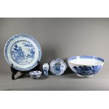 A group of Chinese antique and later blue and white ceramics including an 18th century Chinese
