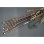 A vintage Hardy Brothers 10' split-cane fly rod with Patent Steel Centre, no.B11830 with spare