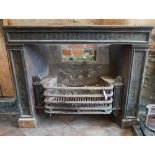 Two 19th century Adam style cast iron fireplaces / surrounds, both as removed and reclaimed from