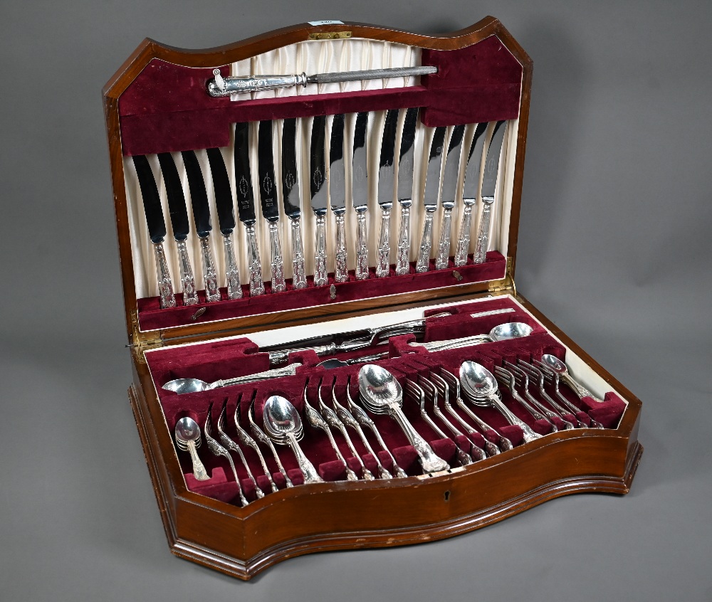 A canteen of Kings pattern silver flatware for eight settings, Viners, Sheffield 1958-63,