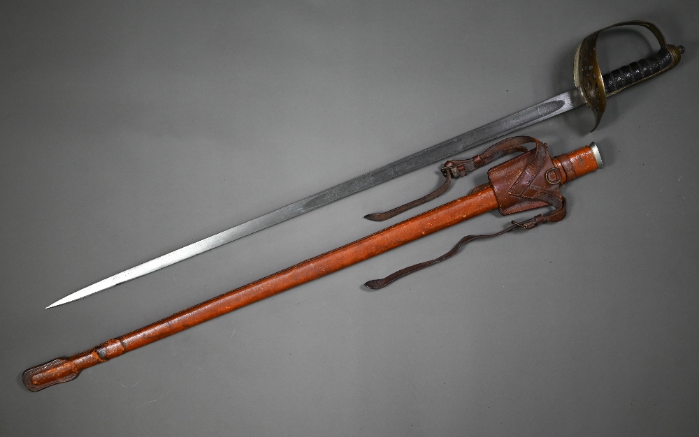 A George V Infantry officer's sword, the etched 82.5 cm blade with crowned George V cypher and