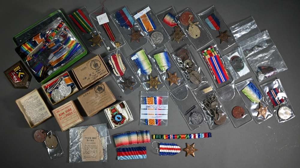 A qnty. asstd. British army WWI / WWII service medals incl - 1914-15 Star to W.J.hendly, TR. M.F.A.;