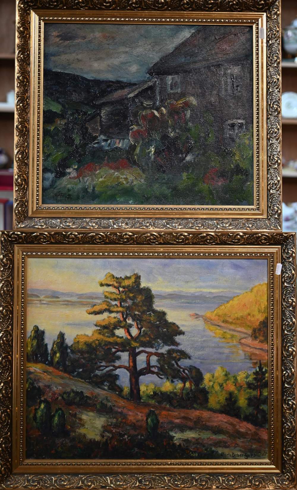 Carlo Deberitiz - A Norwegian landscape, oil on canvas, signed lower right and dated '43, 41 x 50 cm