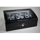 A large Maselex auto watch winder, for six watches c/w power cord/transformer (unboxed)