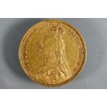 A Victorian gold sovereign, dated 1890