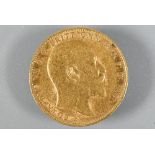 An Edward VII gold sovereign, dated 1909