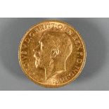 A George V gold sovereign, dated 1912