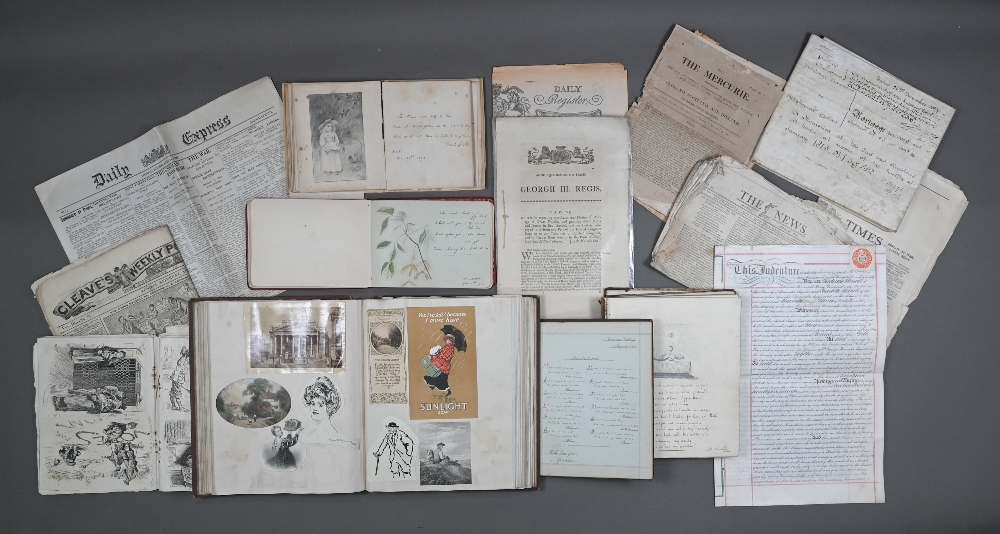 An interesting collection of Victorian and later photograph and scrap albums, manuscript volumes,