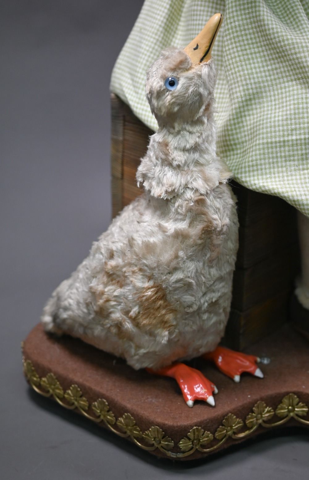 A large 19th century French automaton, Farmer's Daughter Blowing Bubbles, with duckling - she dips - Image 3 of 7