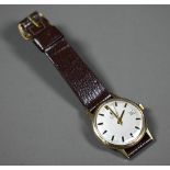 A vintage 9ct gold gents Tissot Visodate wristwatch, the calibre 172-1 movement no. 10777209 with 17