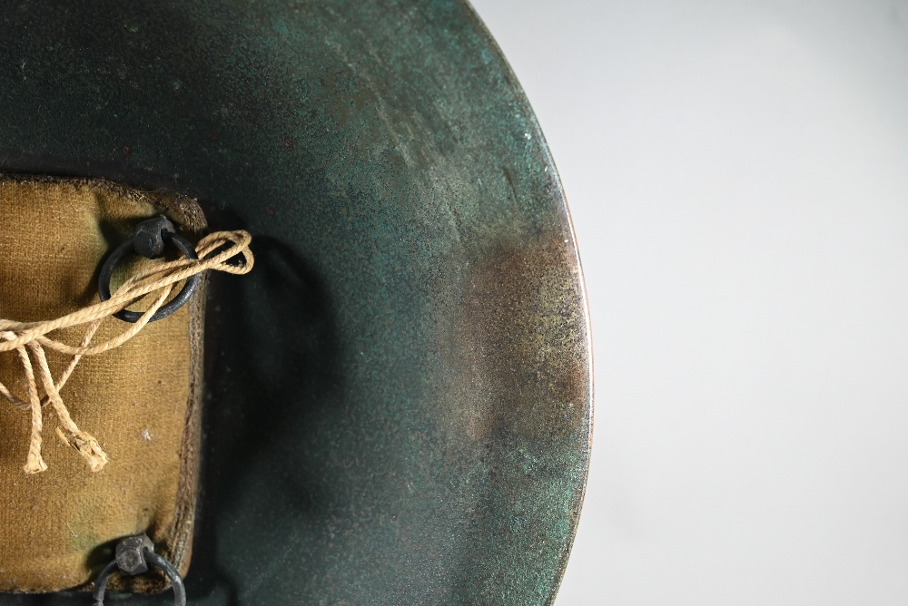 A pair of Indian Benares brass circular shields, dhal, each with four raised bosses chased - Image 7 of 17