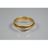 A 22ct yellow gold wedding band, size J, approx 2.9g Good condition