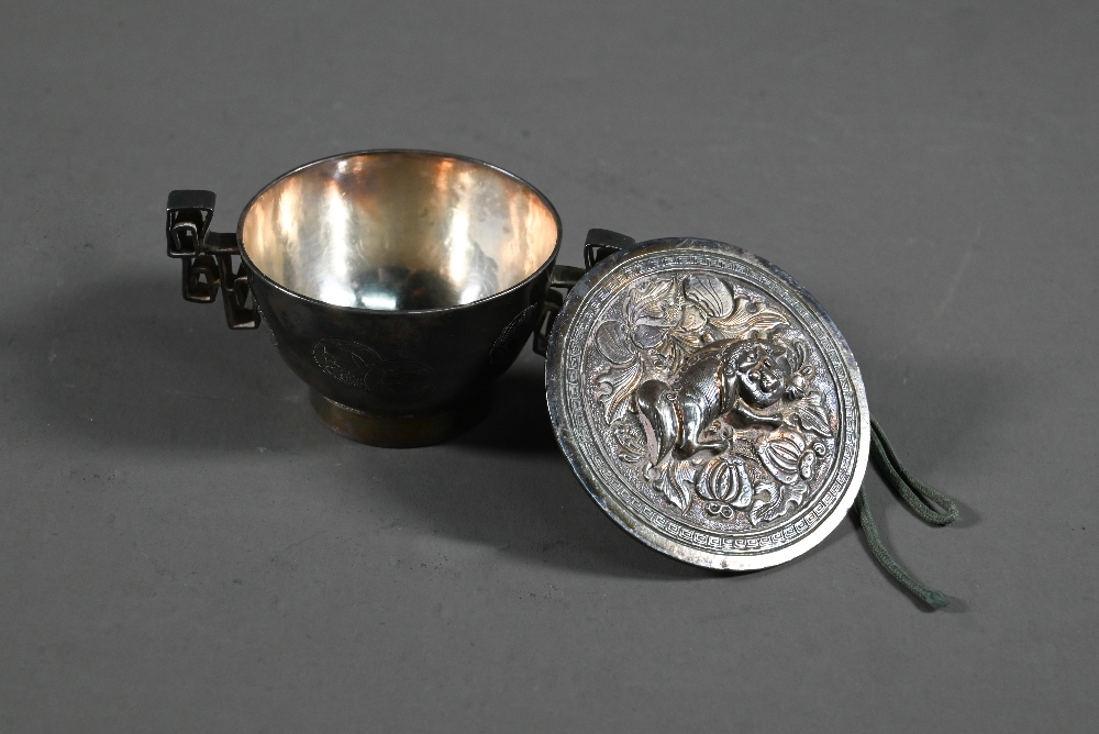 A mixed lot of Asian collectibles including a 19th century South Indian silver swami ware - Image 6 of 24