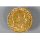 An Edward VII gold half sovereign, dated 1910