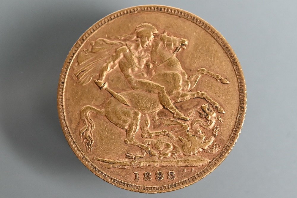 A Victorian gold sovereign, dated 1898