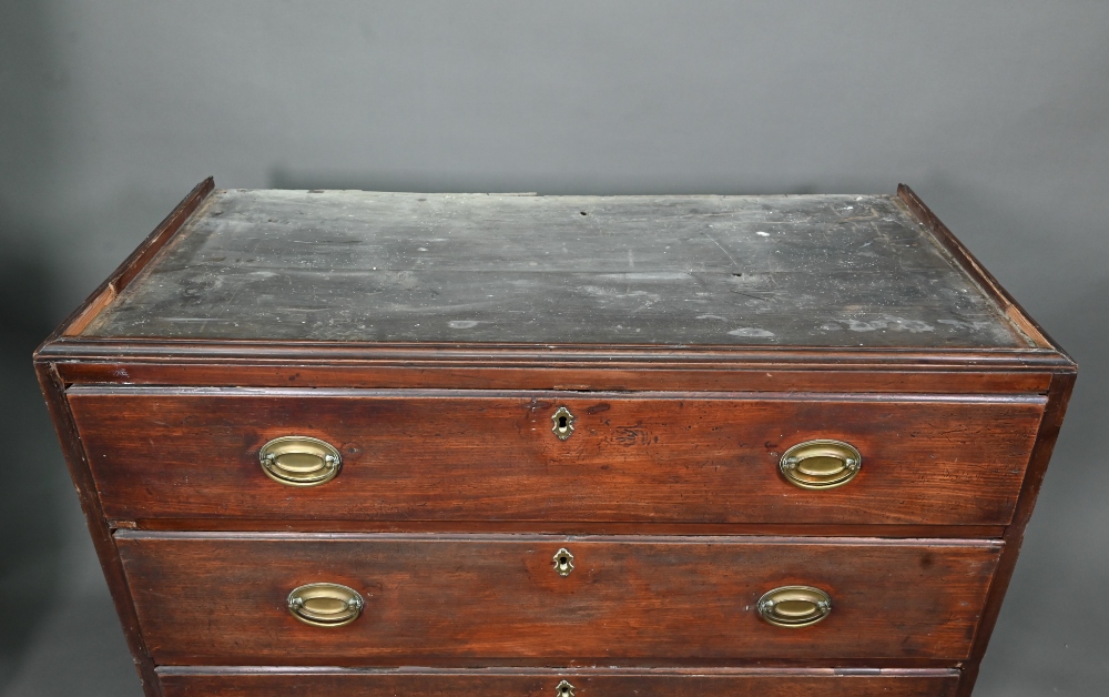 A George III mahogany chest on chest of three short over three long graduated drawers flanked by - Image 8 of 8