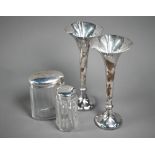 A pair of Edwardian silver vase-flutes with weighted bases, James Dixon & Sons Ltd, Sheffield