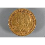 A Victorian gold half sovereign, dated 1897