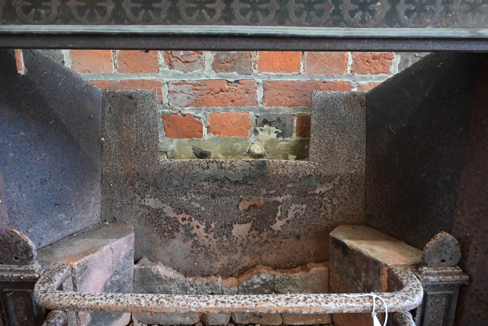 Two 19th century Adam style cast iron fireplaces / surrounds, both as removed and reclaimed from - Image 3 of 10