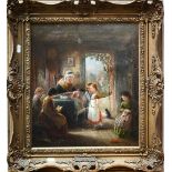 Frederick Daniel Hardy (1826-1911) - The recital, oil on canvas, signed and dated 1864 lower left,