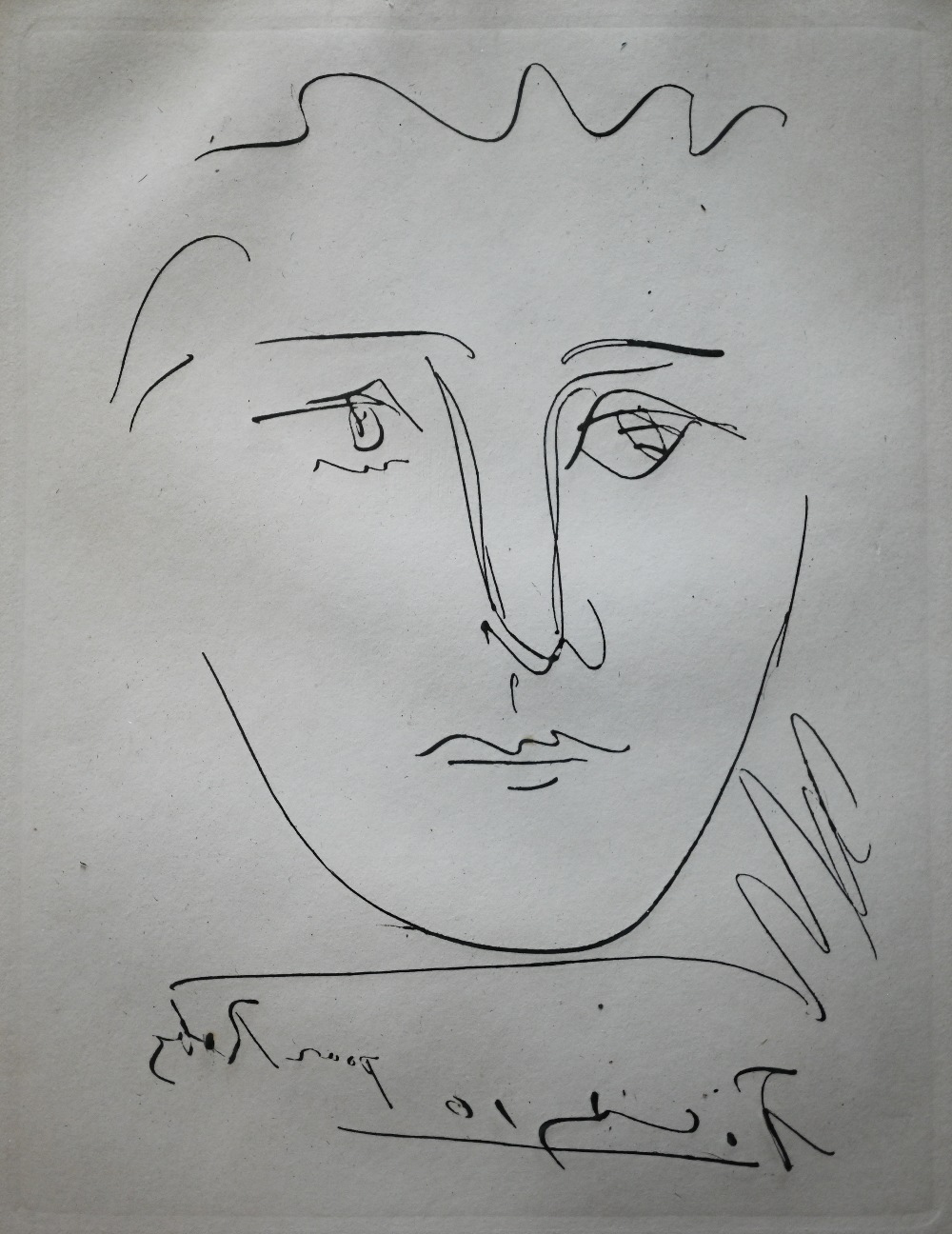 Pablo Picasso (1881-1973), 'Pour Robie', etching, signed in the plate, 24 x 19 cm - Image 2 of 4