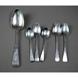 Channel Islands silver (Jersey): Victorian tablespoon with bright-cut and wriggle-work decoration,