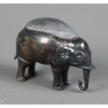 Edwardian silver novelty 'elephant' pin-cushion, Adie & Lovekin Ltd, Birmingham 1906, 3 x 4.5cm No