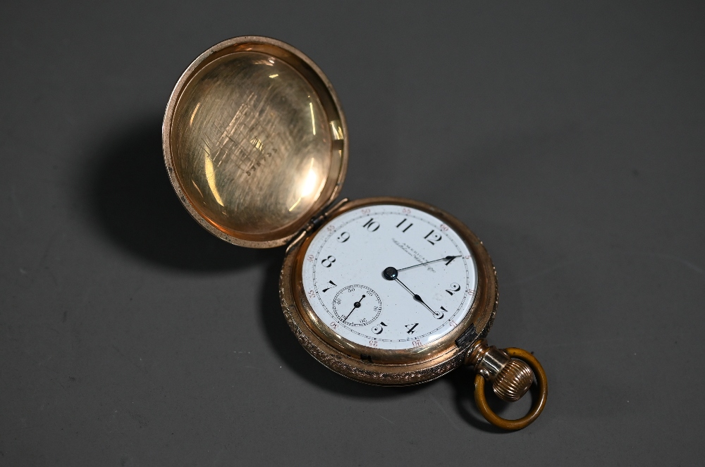 An American Waltham Watch Co. gold plated hunter pocket watch - a/f