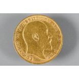 An Edward VII gold half sovereign dated 1906