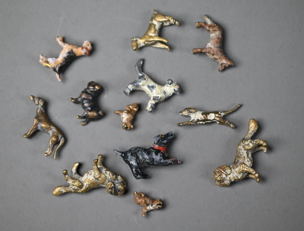 Six cold-painted bronze miniature Beatrix Potter figures, 3.5 - 2 cm, to/w various die-cast - Image 4 of 5