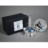 A modern silver wine funnel with detachable strainer, W.I Broadway & Co, Birmingham 2015, 5.8oz,