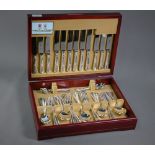 A canteen of Arthur Price epns bead-edge flatware and cutlery for six settings - apparently unused