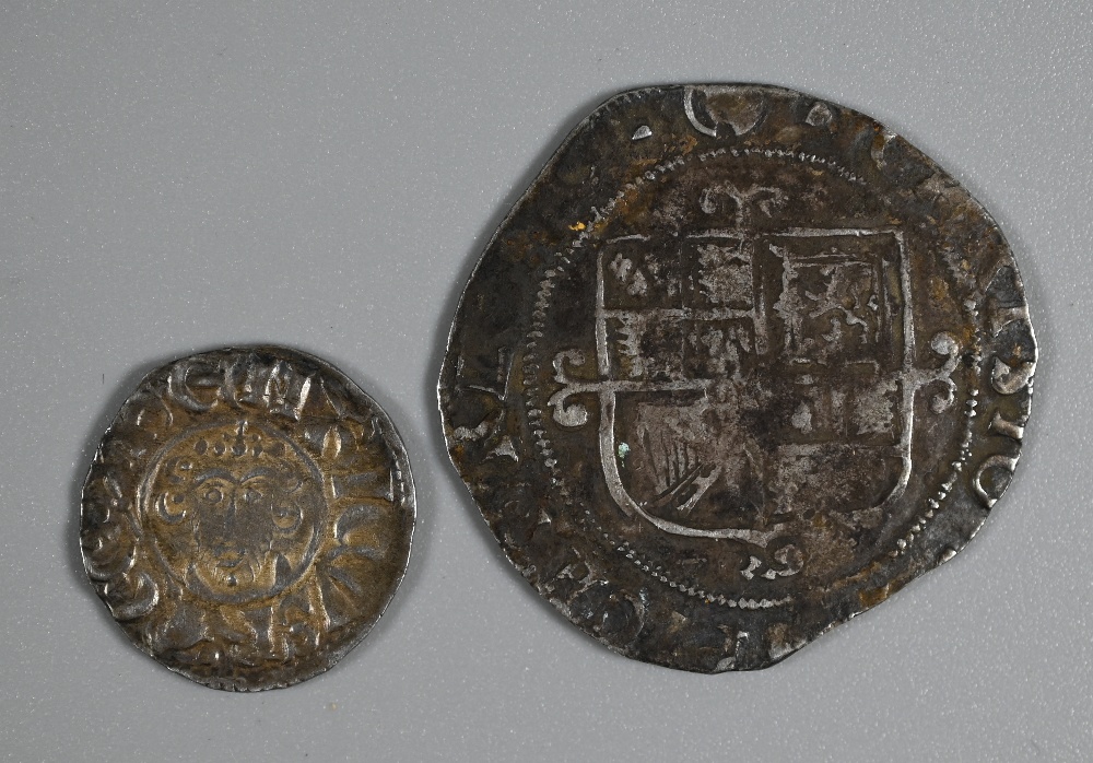 Hammered coins  'Short-cross' penny, possibly Henry II, VF to/w a Charles I shilling Fair (2) - Image 2 of 3