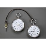 Two silver cased lever pocket watches - 'The Express English Lever', J.G.Graves, Sheffield, the