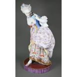 A 19th century French Jeune Gille (Paris) large painted bisque figure of an 18th century lady