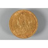 A Victorian gold sovereign, dated 1898