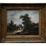 George Burnell Willcock (1811-1852) - Cottage and woodland, oil on canvas, 28 x 34 cm Relined