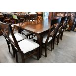 Laura Ashley Garrat range 6-8 seater extending dining table with two central leaves, 284 x 107 cm