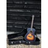 A Tanglewood TW70 sunburst design acoustic guitar c/w Stagg hard case (2)